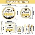 thumbnail image 2 of Stcomart Graduation Plates and Napkins Party Supplies，Class of 2025 Congrats Grad Disposable Tableware Set Include Paper Plate Napkin Cup Knife Spoon for Congrats Grad Party Decoration，Gold, 2 of 5