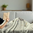 thumbnail image 3 of Dandelion Soft Flannel Fleece Throw Blanket, Blowball in the Air with Paint Splashes on Beige Background Summer Season, Cozy Plush for Indoor and Outdoor Use, 50" x 60", Multicolor, by Ambesonne, 3 of 5