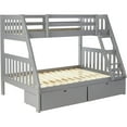 thumbnail image 5 of Donco Kids Austin Mission Twin over Full Bunkbed with Dual Underbed Drawers, Twin over Full, Dark Grey, 5 of 6