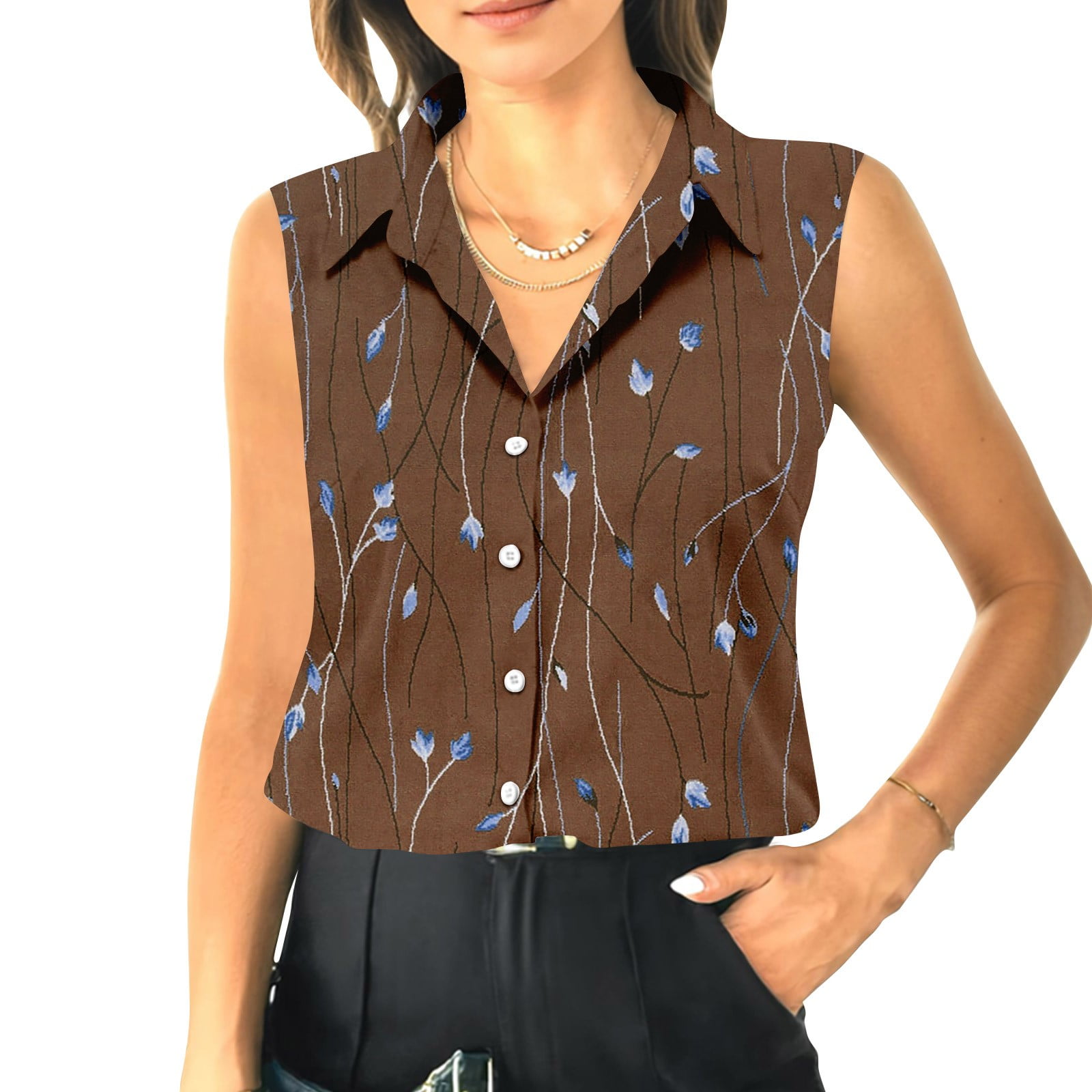 GXIPO Women's Casual Collar Long Sleeve Blouse Tops