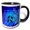 Black/White, variant on 3drose, on the Fourth Day of Christmas Four Calling Birds Snowlflake Blue, 11oz Magic Transforming Mug