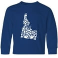 thumbnail image 3 of Inktastic Idaho Silhouette Mandala Long Sleeve Youth T-Shirt, 3 of 5