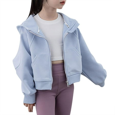 

FUNDUFI Toddler Baby Girls Puffer Jacket Simple Solid Color Long Sleeve Hooded Winter Jacket With Pockets Zipper Up Warm Loose Fit Fleeced Thickened Winter Coat Jackets