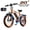 Orange, variant on VARUN Electric Bike, 20" Fat Tire EBike for Adults with Peak 750W 48V 624Wh Removable Battery, Electric Mountain Bike for Men & Women with Top 20MPH 60Miles,7 Speed, Rear Rack, UL2849