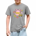 thumbnail image 3 of Juslio Girls Cute Shirts Comfortable Breathable Crew Neck, Casual Short Sleeved Tops T Shirts Sizes 2-18, 3 of 9