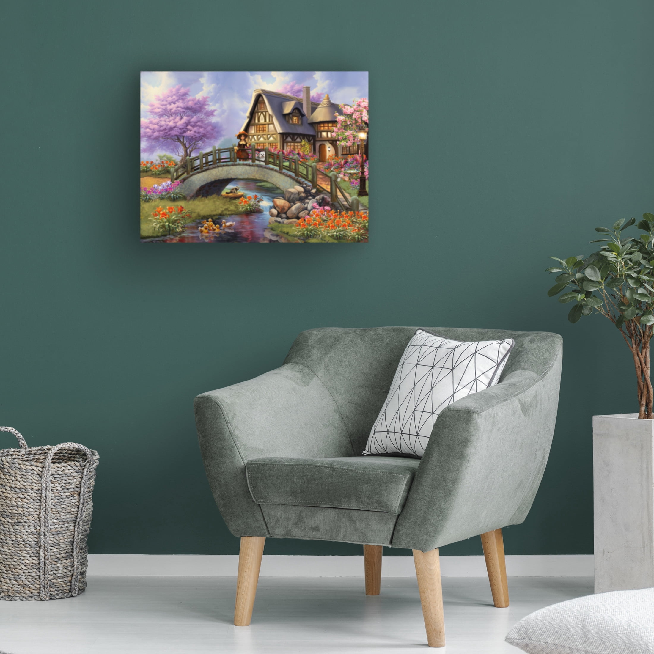 Canvas Wall Art - Stewart 'Afternoon Stroll' Wall Art for Living Room, Bedroom, or Office Décor by Trademark Fine Art - 47 x 35 Inches