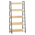 thumbnail image 1 of HOMCOM Modern 5-Tier Bookshelf Storage with Metal Frame Wooden Bookcase, 1 of 10