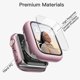 thumbnail image 4 of Case with Screen Protector Compatible with Apple Watch SE (2022/2020) /Series 6 5 4 44mm, Overall Protective Cover, Built-in Tempered Glass Film High Sensitivity, 2 Pack (Rose Gold), 4 of 5