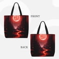 thumbnail image 2 of Fotbe Red Moon Lava Bolsa Tote con Estampado para Mujer, Bolsos con Cremallera, Bolsa de Hombro Casual de Gran Capacidad con Bolsillos Internos, 2 of 7