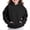 Black, variant on Zecgelong Girls Fleece Hooded Sweatshirt Warm Thickened Pullover With Cuffed Sleeves For Toddler And Big Kids Casual Outerwear Black,Size 4-5 Years