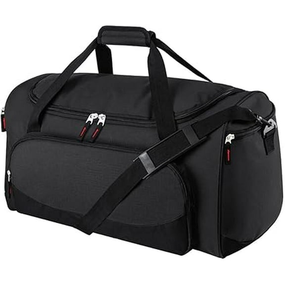 Gym Bag for Men - 55L Black Durable Large Duffle Bag for Travel, Workout, Fitness & Sport