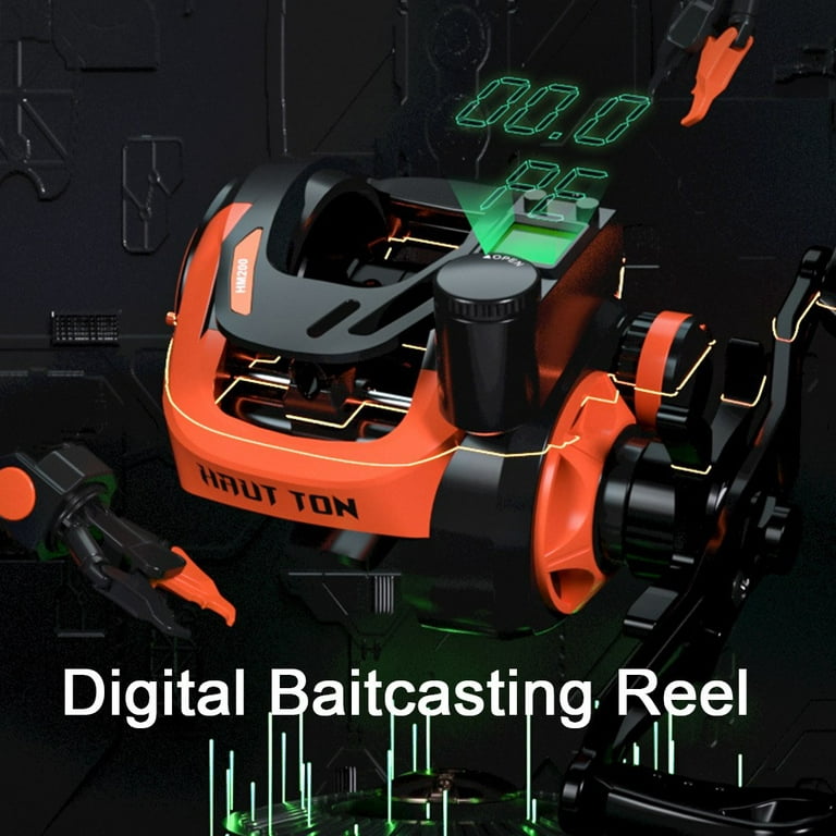 7.2:1 Rechargeable Digital Fishing Baitcasting Reel Line Counter Large  Display 