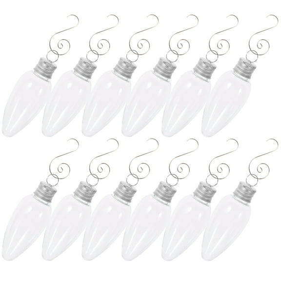 Homoyoyo Clear Plastic Fillable Christmas Ornaments for Holiday Parties, 12 Pieces, Decoration