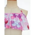 thumbnail image 5 of iiniim Big Girls Bikini Swimsuit Halter Crop Top with Swim Bottoms for Kids Tankini Beachwear Hot Pink 110, 5 of 7