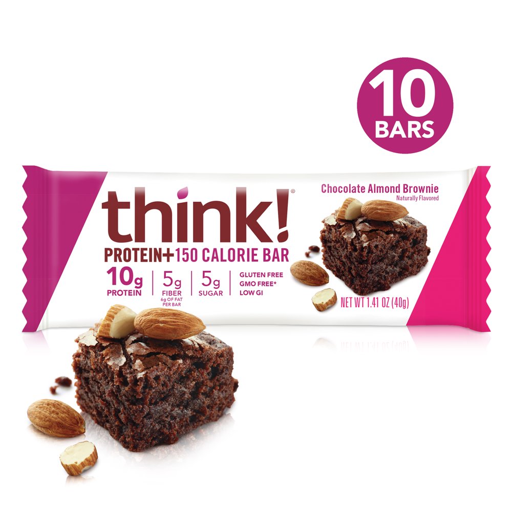 think! Protein + 150 Calorie Bars, Chocolate Almond Brownie, 1.41 oz