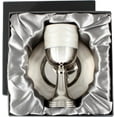 thumbnail image 3 of Zion Judaica Luxurious Passover Kiddush Cup Set in Gift Box Polished Nickel Plated Elegant White Enamel Wine Goblet 5.75" Wine Cup with Matching Tray Stunning Décor for Seder, Shabbos, Yom Tov, 3 of 5