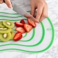 thumbnail image 5 of Flexible Silicone Cutting Board, Large Green Clear Cutting Mat for Kitchen Prep, 5 of 7