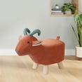 thumbnail image 6 of Animal Footstool Footrest Ottoman Wood Multifunctional Cute Cartoon Room Decor Bench for Porch, Living Room, Entryway, Guest Room, Bedroom, 6 of 8
