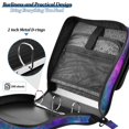 thumbnail image 4 of FORMRS Zipper Binder with Shoulder Strap 2-inch Ring 500 Sheet Capacity File Bag, Purple Galaxy Pattern, 4 of 5