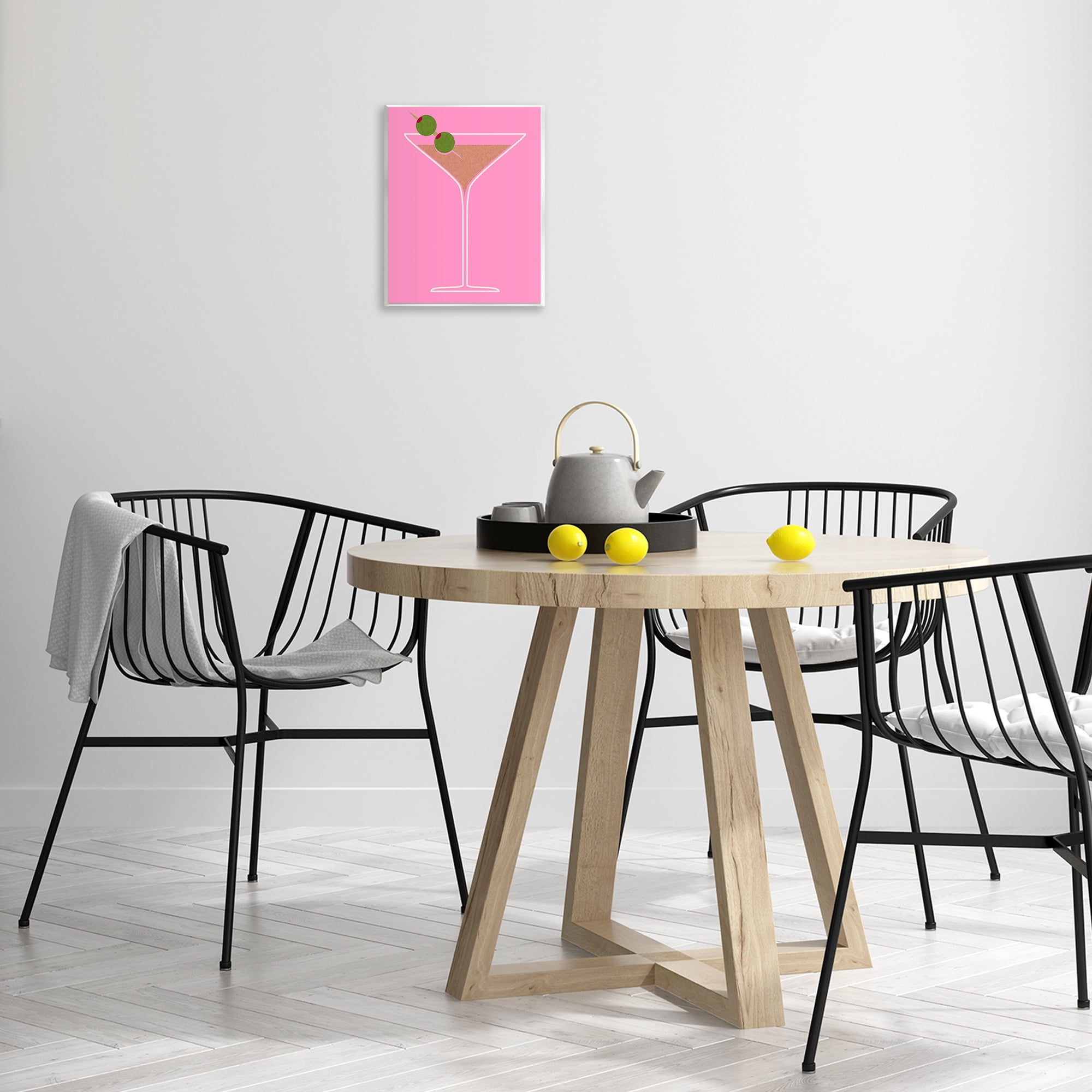 Stupell Industries Dirty Martini on Pink Food & Beverage Painting Unframed Art Print Wall Art, 11 x 14