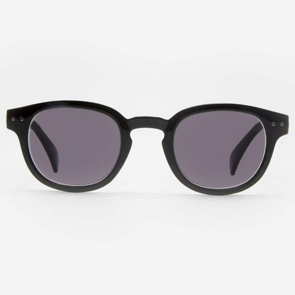 Sunglasses with Readers for Men and Women - Reader Sunglasses - Round Reading Sun Glasses with Built In Full Readers - Lucca by VITENZI in Black 1.50