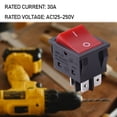 thumbnail image 4 of Interruptores basculantes Ehuebsd interruptor de botón pulsador 4 pines AC125250V 30A, 4 of 9