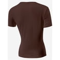 thumbnail image 4 of Women's Square Neck Tops Short Sleeve Crop Tops Workout Summer Clothes Casual Slim Fit T-Shirts, 4 of 5