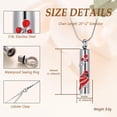 thumbnail image 2 of Personalize Cardinal Print Cylinder Urn Pendant Memory Necklace  Cremation Jewelry for Ashes Holder Urn Pendants with Chain Memorial Jewelry, 2 of 4