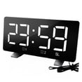 thumbnail image 1 of DOLITY Portable 6 Inch Digital LED Screen FM Radio Alarm Clock For Home Office Black Black White, 1 of 9