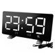 thumbnail image 1 of Reloj digital con pantalla grande, despertador eléctrico LED con superficie de espejo para maquillaje Blanco negro, 1 of 9