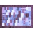 thumbnail image 1 of Ahgly Company Machine Washable Indoor Rectangle Abstract Blue Contemporary Area Rugs, 4' x 6', 1 of 4