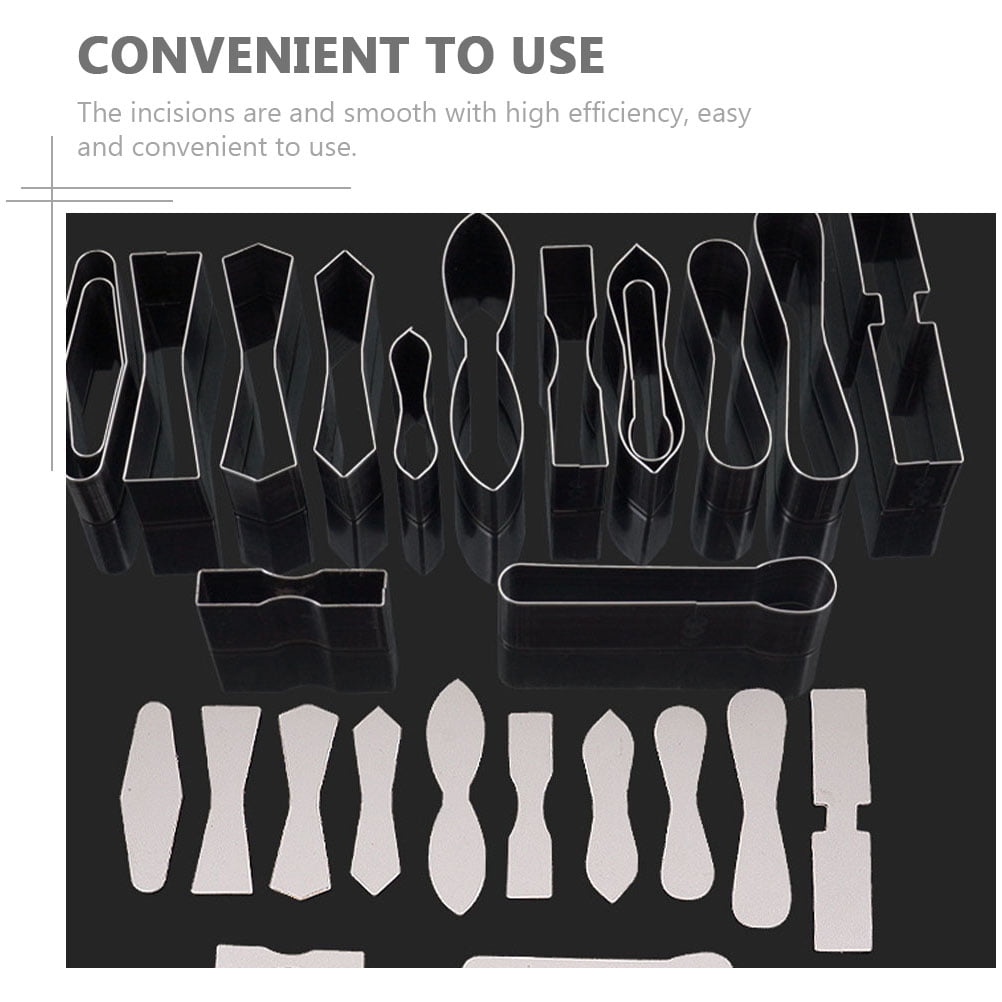 Luxshiny 15-Piece Dark Grey Hole Punch Chisel Set for Crafting High Density Metal Tools