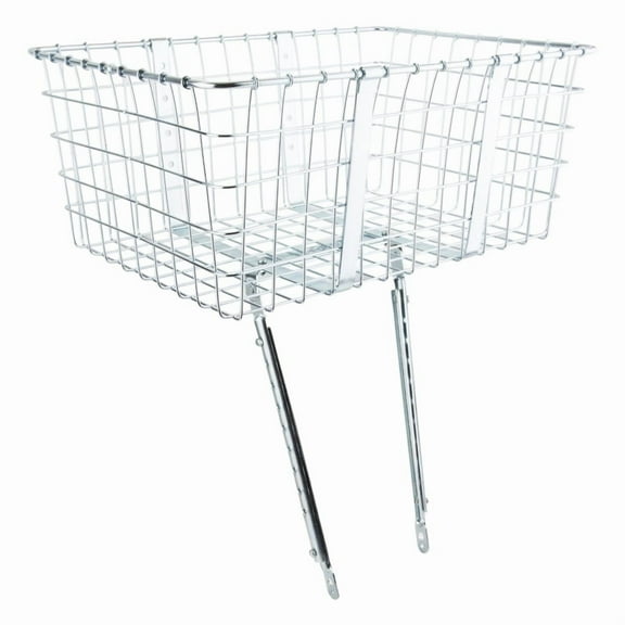 Wald 157 Heavy Duty Giant Front Delivery Basket Steel Silver 21" x 15" x 9"