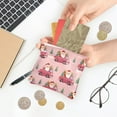 thumbnail image 5 of PU Leather Coin Purse Wallet Compact Water-Resistant Card Cases Money Organizers Santa Claus Driving in Red Cars, 5 of 7