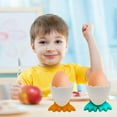 thumbnail image 5 of Egg Cups For Soft Boiled Eggs, Cartoon Egg Holders Soft Hard Boiled Egg Cups, Duck Egg For Breakfast Feet Fun Eggs, Tray, 5 of 8
