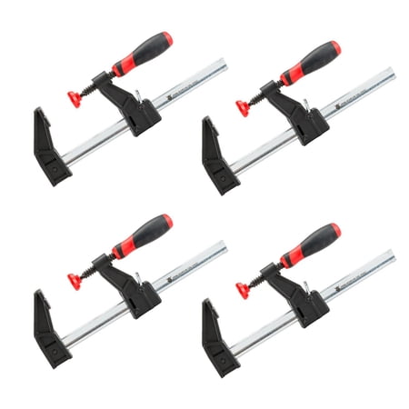 VMTW F style Quick Bar Clamp 2 inch throat 6 inch open rapid one hand close 4 pack For Woodworking and DIY Projects