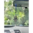thumbnail image 7 of LUCKBOOSTIUM Silver Ornate Hamsa Hand, Blue Evil Eye Hanging Gemstone Ornament, 7 of 7