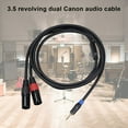 thumbnail image 1 of 3.5mm Male to Dual XLR Stereo Audio Cable Aux Converter Adapter for Mobile Phone, 1 of 8