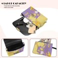 thumbnail image 5 of SCRAWLGOD Oil Painting Floral Print Yellow Violet Crossbody Bags for Women Trendy PU Leather Small Crossbody Purses Shoulder Handbags with Detachable Strap, 5 of 7