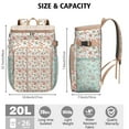 thumbnail image 3 of Travel Cooler Bag - Pioneer Flower Floral Print Pattern Camping Beer Cooler Backpack with Bottle Opener- Waterproof Insulated Picnic Backpacks - Cooler Bag for Beach, 3 of 6