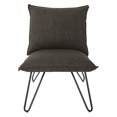 thumbnail image 3 of Chaise Riverdale en Tissu Brun Asphalte avec Pieds Noirs, 3 of 7