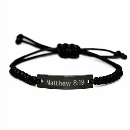 Matthew 8 19 Bracelet Matthew 8:19 Gift Bible Verse Scripture Stainless Steel Bracelet