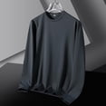 thumbnail image 3 of Tawop Shirts for Men Crew Neck Long Sleeve Workout Casual Dark Blue L, 3 of 9
