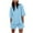 Blue, variant on Mgmyaa Womens Fashion 2 Piece Outfits Sweatsuits 2025 Summer Short Sleeve Oversize Loungewear Tracksuit Ribbed Round Neck Lounge Shorts Sets