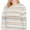 thumbnail image 4 of Alfred Dunner Womens Geometric Biadere Striped Chenille Sweater, 4 of 4