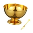 thumbnail image 4 of simhoa Ice Cream Cup Sturdy Portable Fruit Bowl for Home Graduations Birthday Party M Gold, 4 of 8