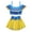 yellow, variant on Girls Princess Two-Piece Tankini Swimsuits Ruffles Beach Swimming Swimwear Bikini Set