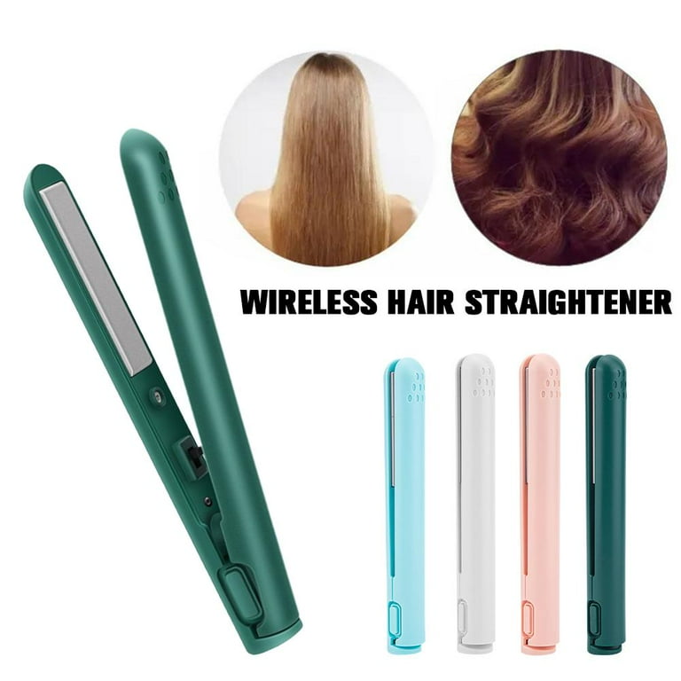 Wireless Mini Portable Hair Straightener for Straight and Curling Dual-Use O1Z4