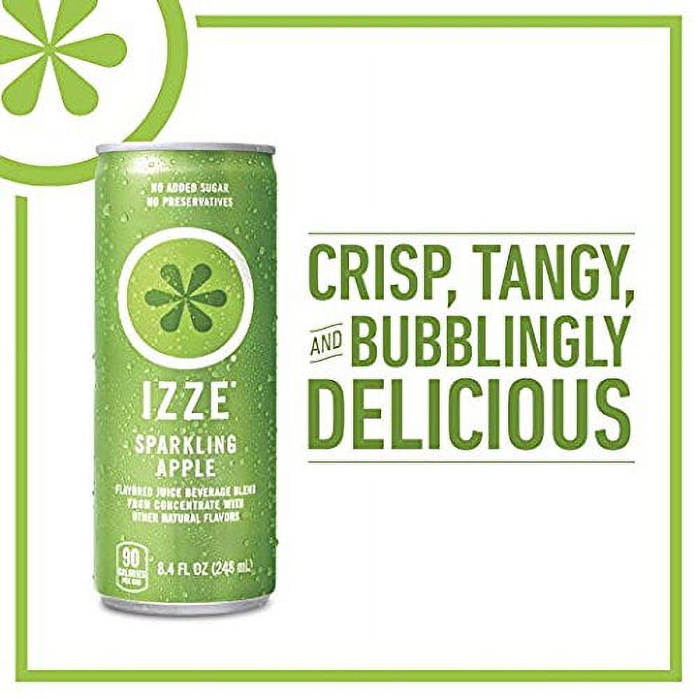 Izze Sparkling Juice, Apple, Multi, 8.4 Fl Oz (Pack of 24)