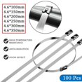 thumbnail image 2 of 304 Stainless Steel Zip Ties Self-locking Metal Zip Ties C0Q5, 2 of 8